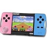 16 Bit Handheld Games for Kids with 3.2" IPS Large Screen Built-in 216 Retro Video Games Portable Gaming Player with Rechargeable Battery Mini Arcade Electronic Toy Gifts for Boys Girls (Blue+Pink)