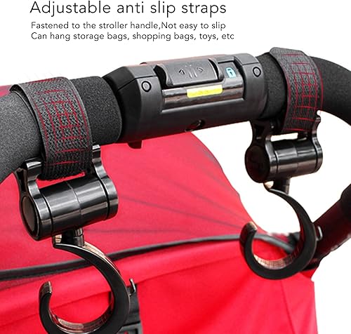 Miniatura 4 de 4 ganchos para cochecito de bebé, ganchos multifuncionales para colgar bolsas de compras, mochila, clips de gancho universales giratorios de 360