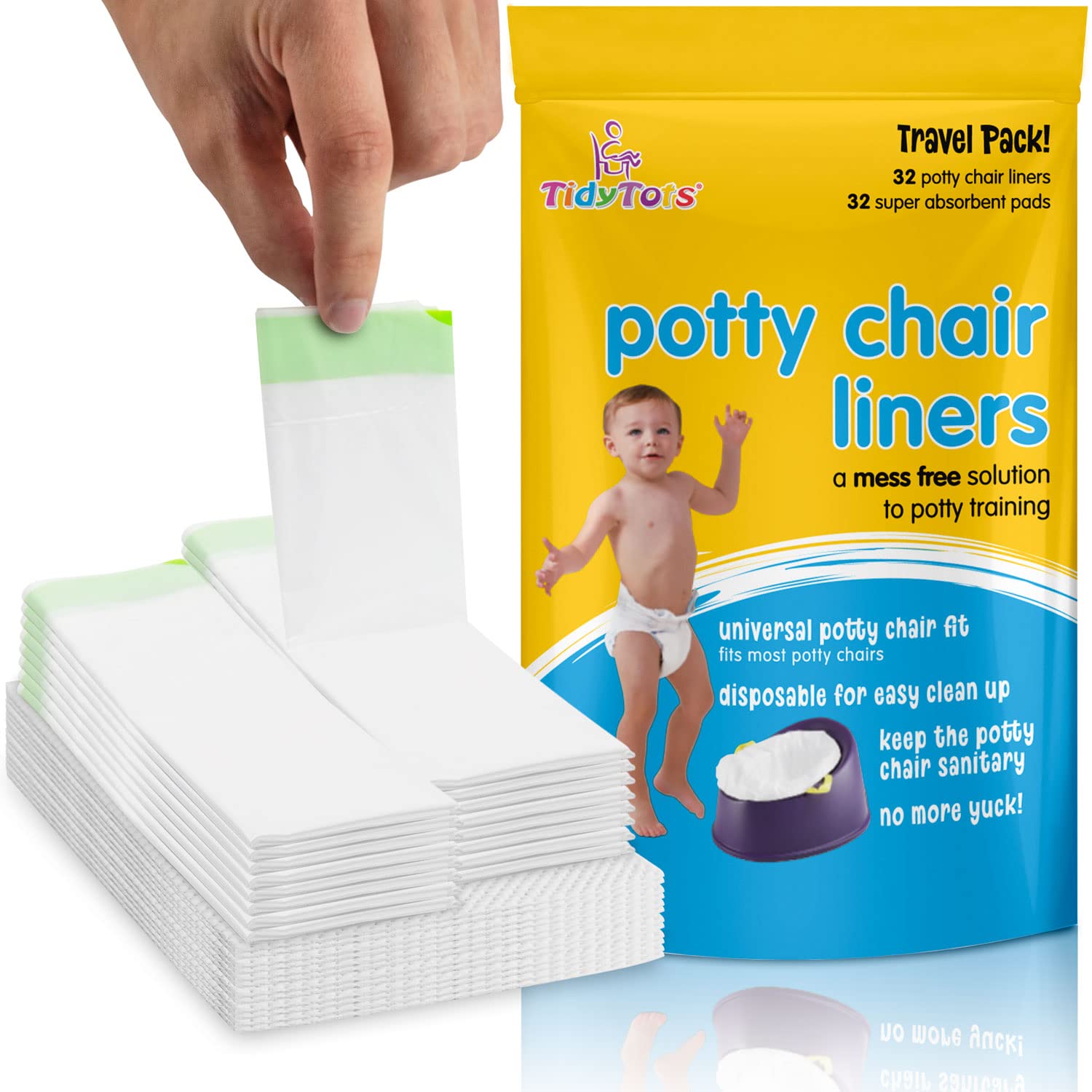 Disposable Potty Chair Liners and Absorbent Pads for Toddlers XL
