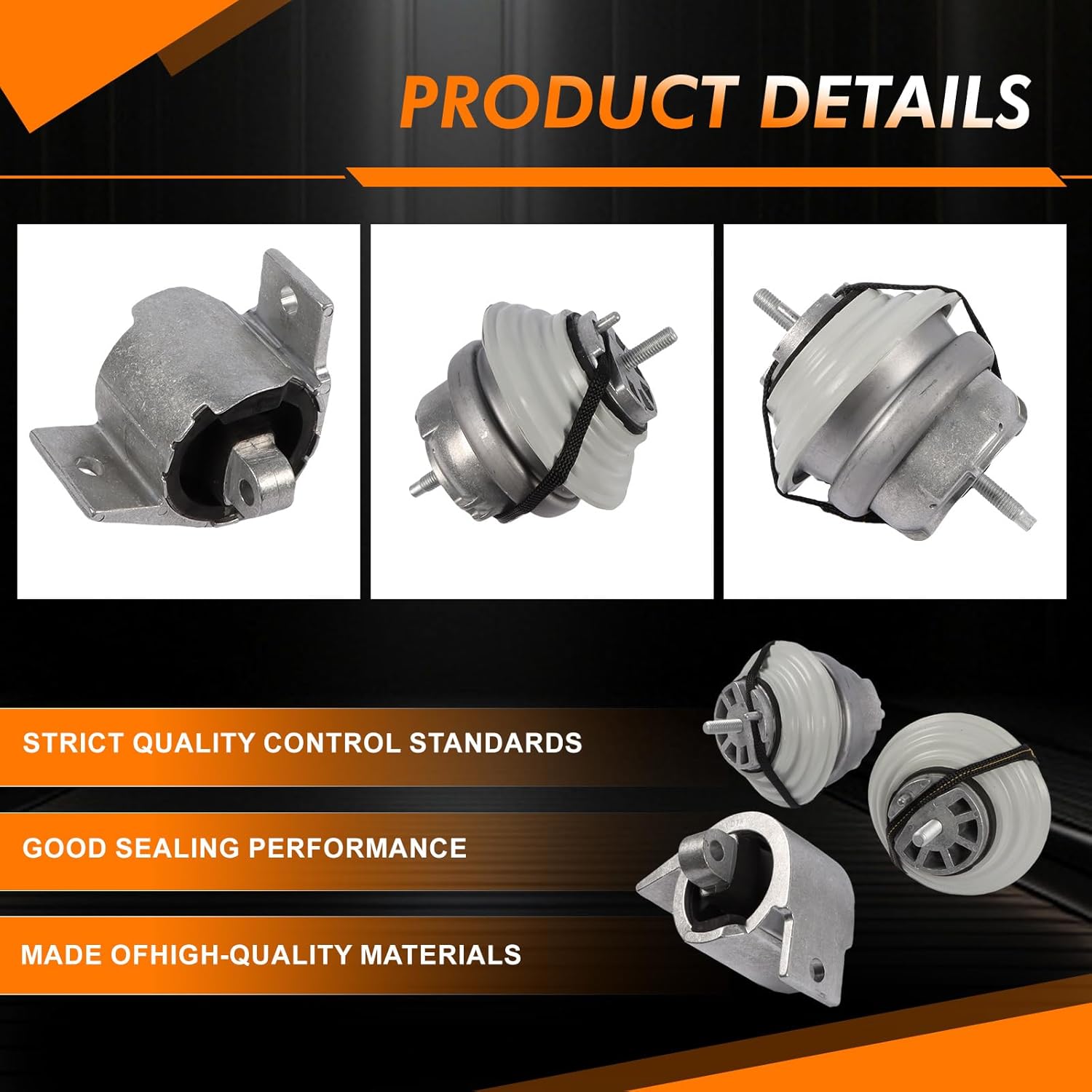 3pcs Engine Mounts C2P17845 C2D38505 Compatible with Jaguar XF XJ 2009 2010 2011 2012 2013 After-Market Parts 2 Years Warranty