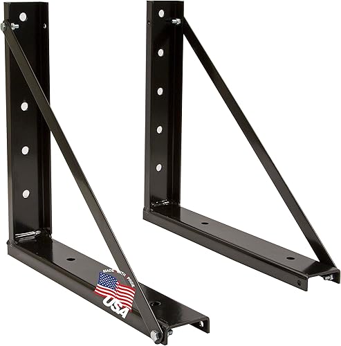 Miniatura 4 de Buyers Products 1701005 - Soportes de montaje de acero estructural negro soldado de servicio pesado para caja de herramientas de camión bajo