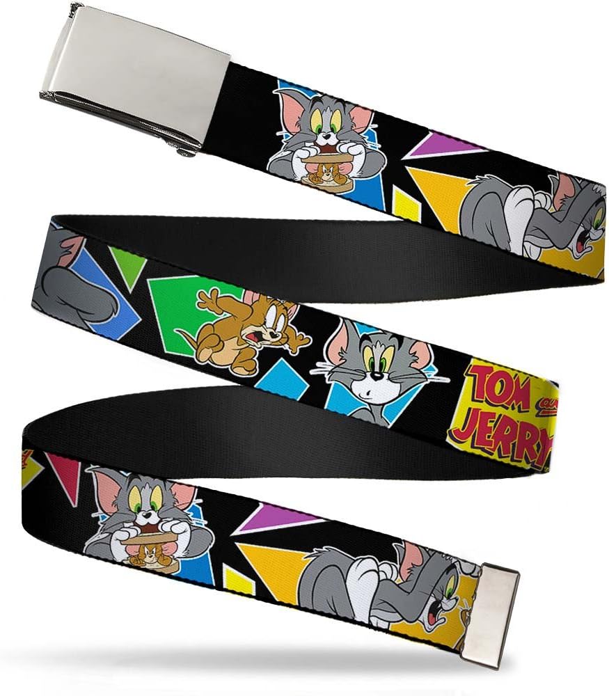Buckle-Down unisex-adults Web Belt Tom and Jerry 1.5"