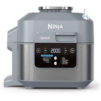 ninja speedi 10-in-1 multi-cooker 5.7 l air fryer / hot air fryer slow cooker gift for men / women sea salt gray on400eu