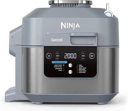 Ninja Speedi 10-in-1 Multi-Cooker 5.7 L Air Fryer/Hot Air Fryer Slow Cooker Gift for Men/Women Sea Salt Grey ON400EU