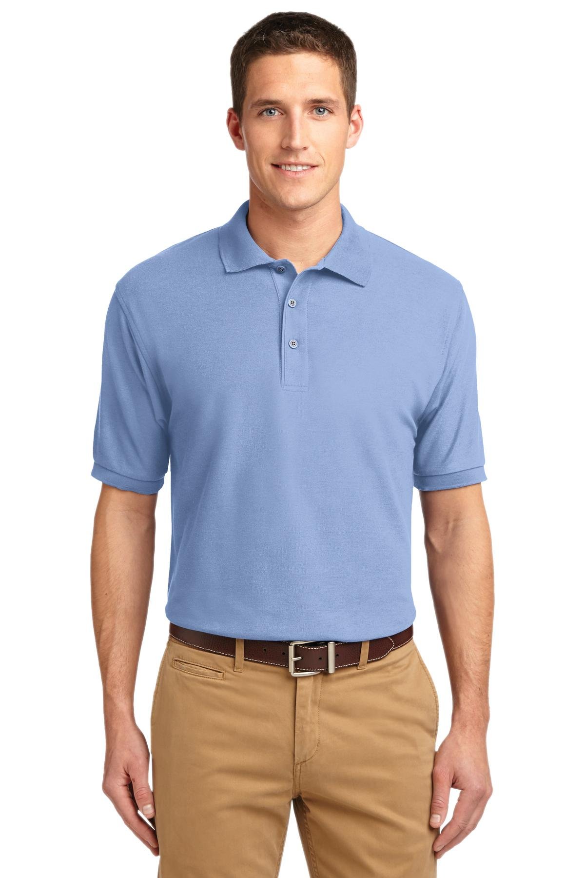 Port Authority Tall Silk Touch Polo Light Blue