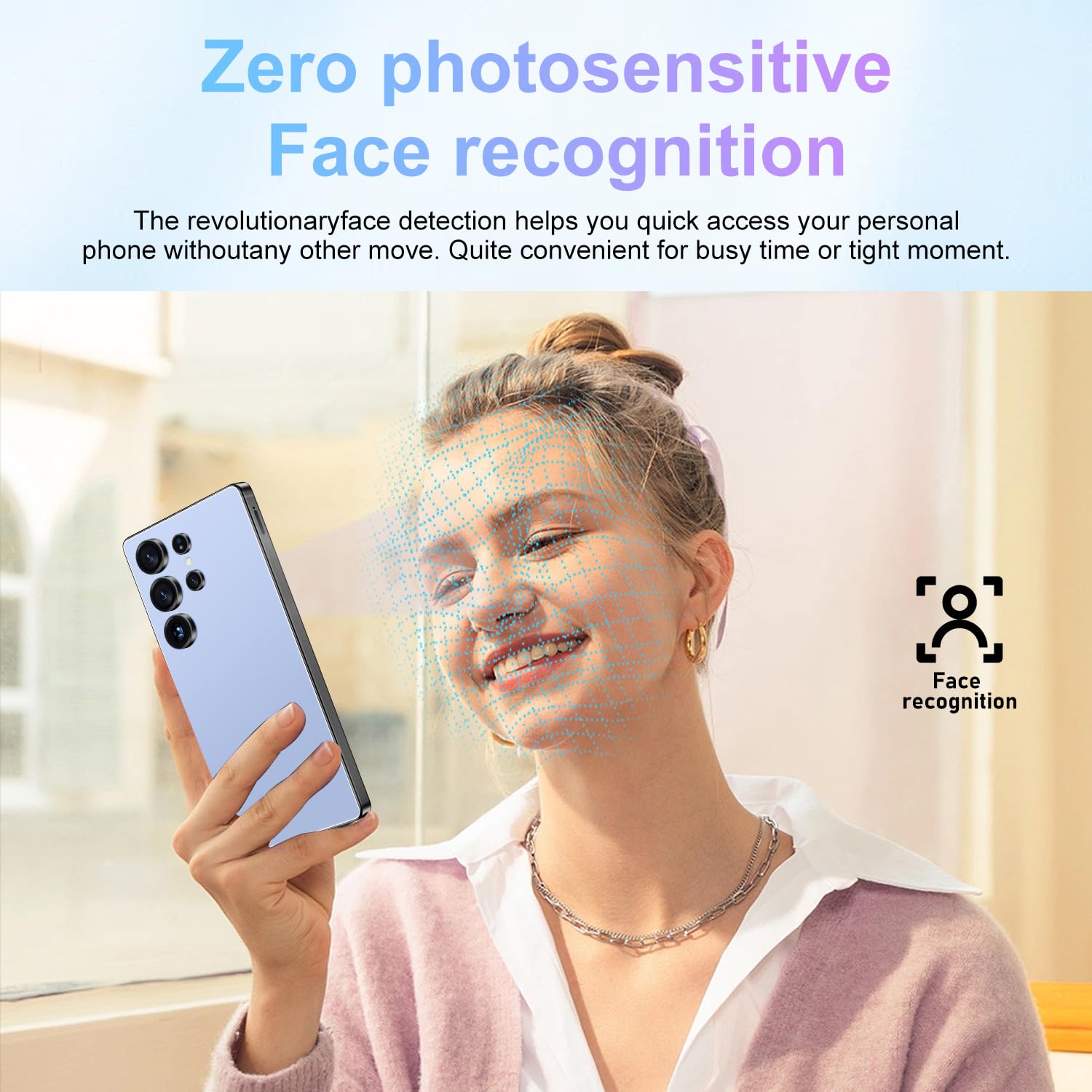 I25 Ultra Unlocked Android Phone| 12GB RAM+512GB| 6.99" HD Screen| 7000mAh Long-Lasting | Snapdragon 8 Gen3 | 68MP+108MP Pro Camera| Android 14 System| Face Unlock + Stylus (Titanium Blue)