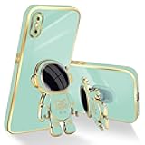 Easyscen for (5.8-inch) iPhone X Case, for iPhone Xs Phone Case 6D Astronaut Hidden Stand Design Camera Shockproof Protection Soft Back Cover, Light Green