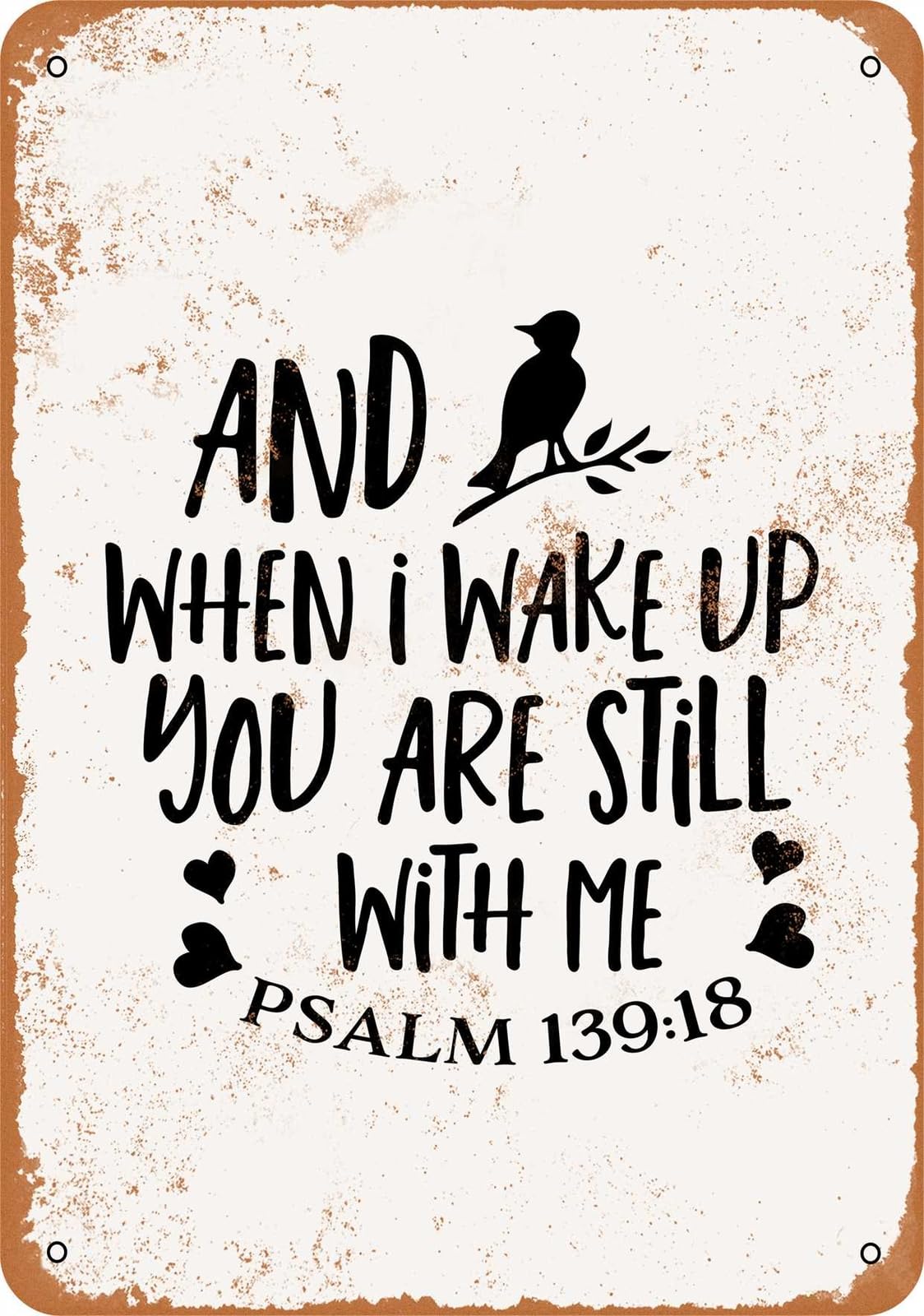 Miaomansenstore Metal Sign - And When I Wake Up You Are Still With Me - Vintage Look Home Decor