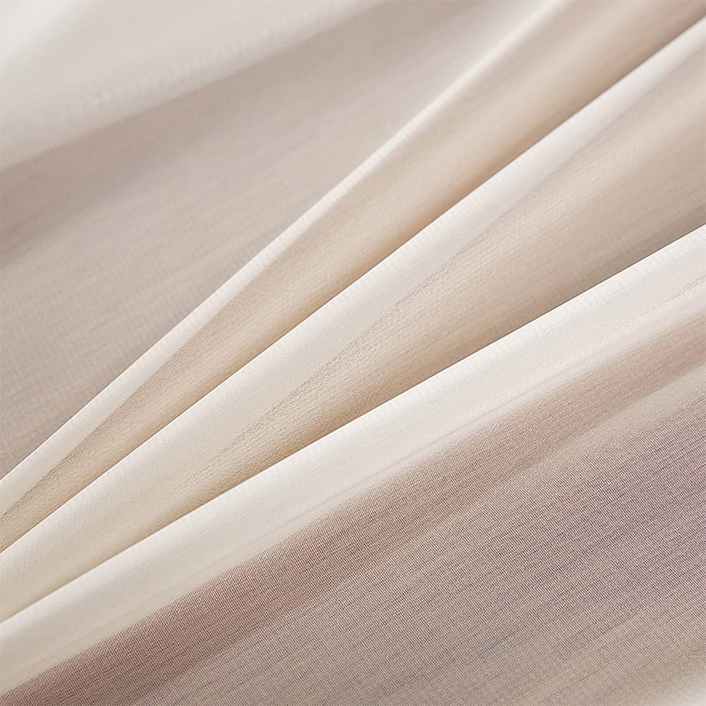 6 Stück Chiffon Tischläufer Milchweiß 600 x 70 cm, Hochzeit Tischläufer Waschbar - Romantischer Hochzeitsläufer für Hochzeit, Geburtstag, Brautdusche, Babyparty, Tischdekoration