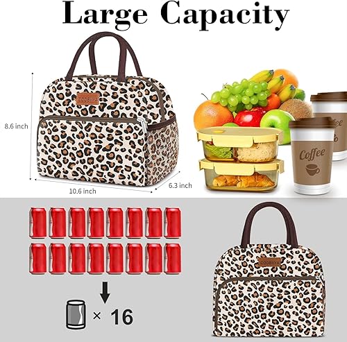 Miniatura 3 de Coobiiya Lonchera para mujeres, adultos, hombres, reutilizable, bonita, a prueba de fugas, con aislamiento y gran capacidad, contenedor enfriador