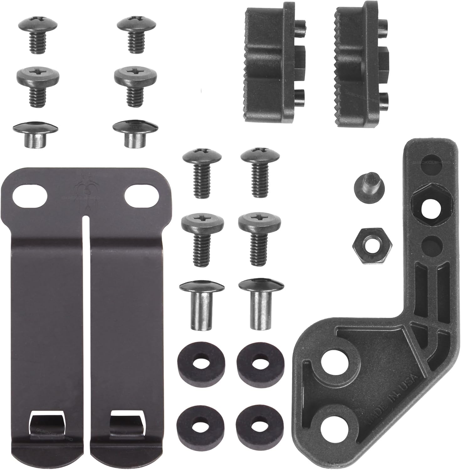 DCC Monoblock Holster Belt Clip & Standard Mod Wing Claw Combo Kit, Fits 1.5" IWB Belts - EDC Concealed Carry Gear Metal Clasp - with Mounting Screws/Hardware, USA Made