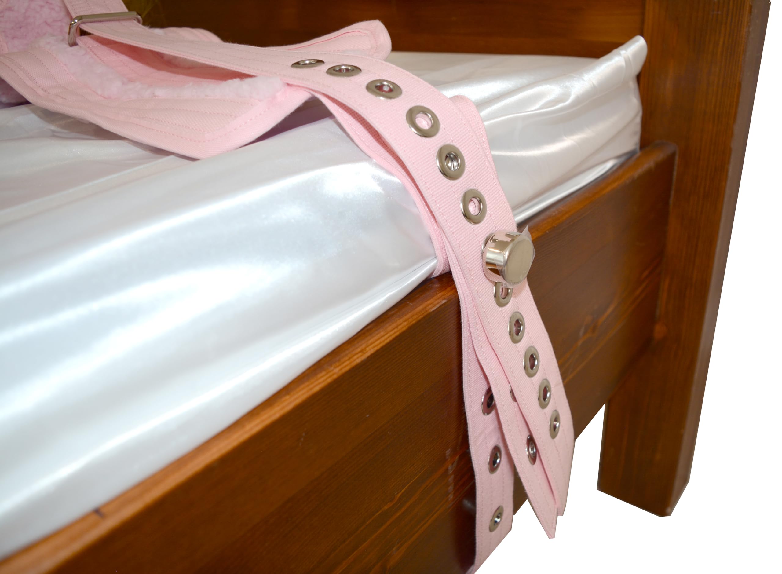 Ceppo per la testa soffice da letto clinico con serratura magnetica – cavigliera bondage bloccabile per BDSM ABDL Fetish