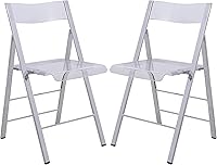 Vista 22 de LeisureMod Silla plegable transparente – Silla plegable de plástico ligera para uso en interiores y exteriores, no requiere montaje, ideal