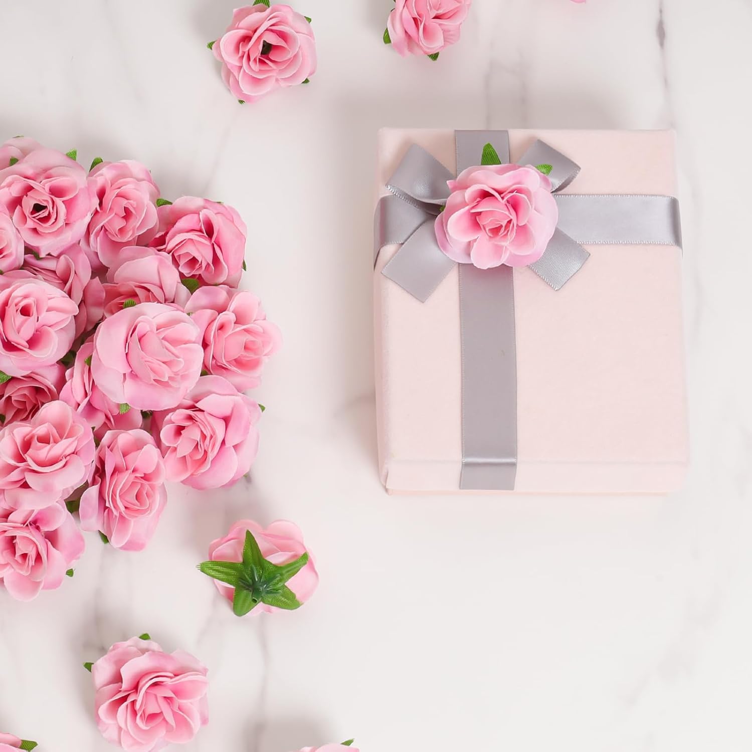 50 Pcs Pink Roses Artificial Flowers 1.7 Inch Mini Rose Flower Head Silk Fake Rose Flowers for Decoration DIY Craft Halloween Home Decor (Pink) - Image 6