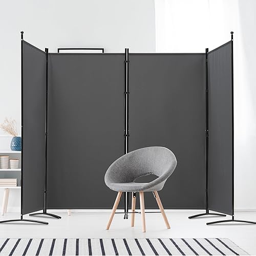 Miniatura 45 de Spurgehom Divisor de habitación plegable de 3 paneles, pantallas de privacidad, panel de tela independiente, divisores de pared portátiles para