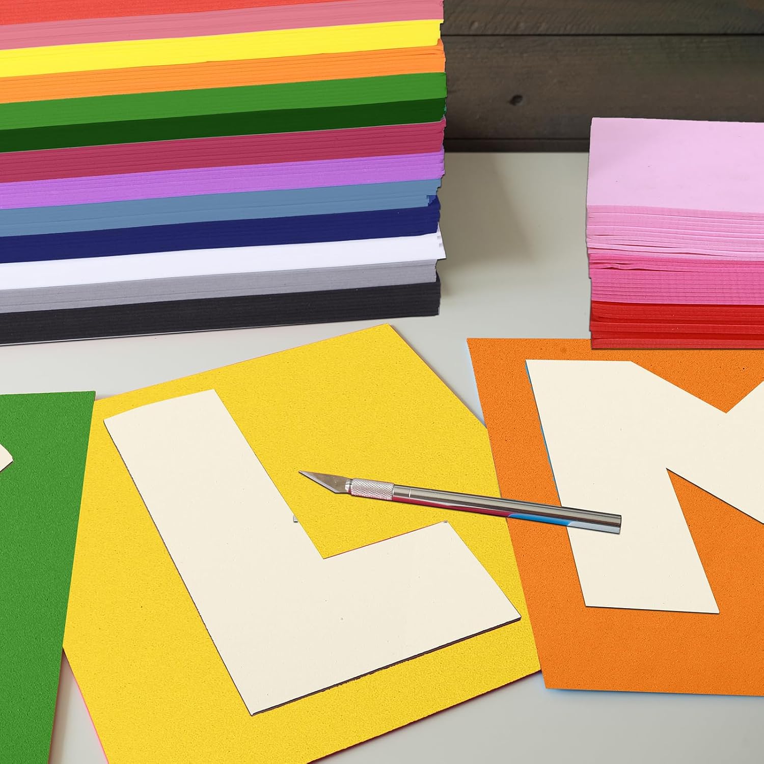 TaoBary Colorful EVA A3 Foam Sheets Crafts 16.5 x 11.7 Inch Rainbow Foam Sheet 2 mm Thick 15 Assorted Colors for Crafts Projects Classrooms Art Cards Scrapbooking DIY Handicraft(60 Sheets)