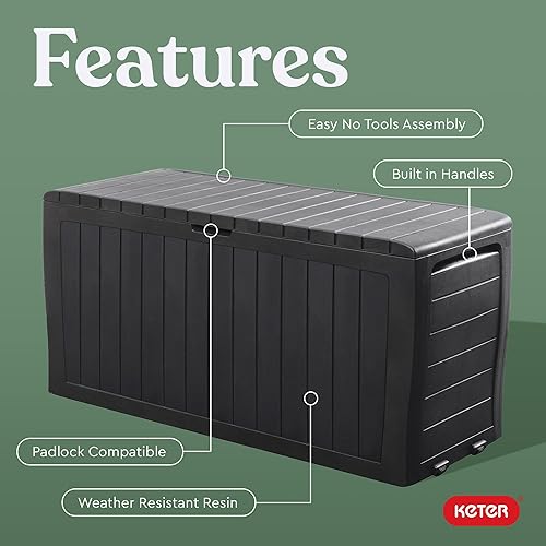 Vista 44 de Keter Gallon - Caja de resina para todo tipo de clima, Marrón