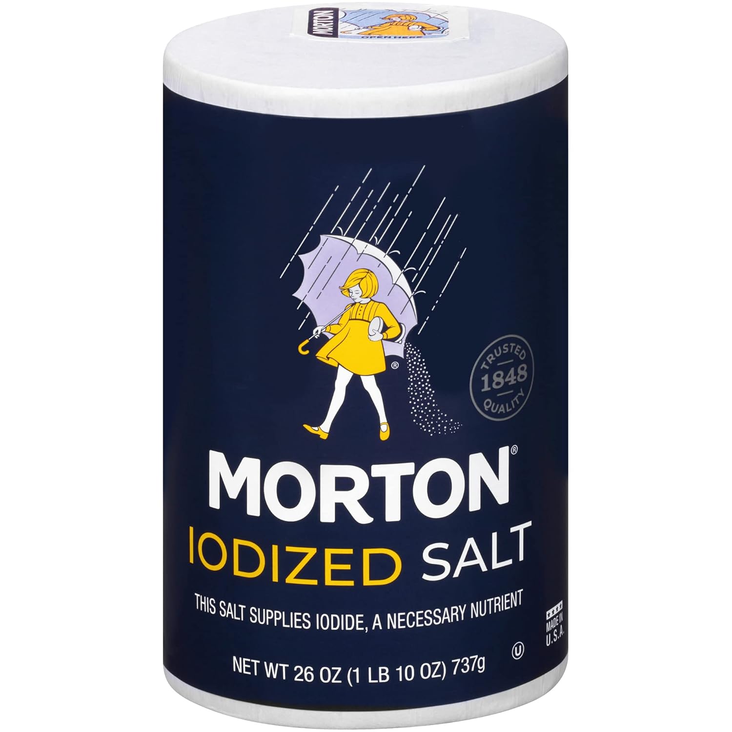 Generic Morton Iodized Table Salt, 26 Oz (2 Pack) w/ Custom CMC Measuring Spoon 1tbsp and 1tsp : Grocery & Gourmet Food