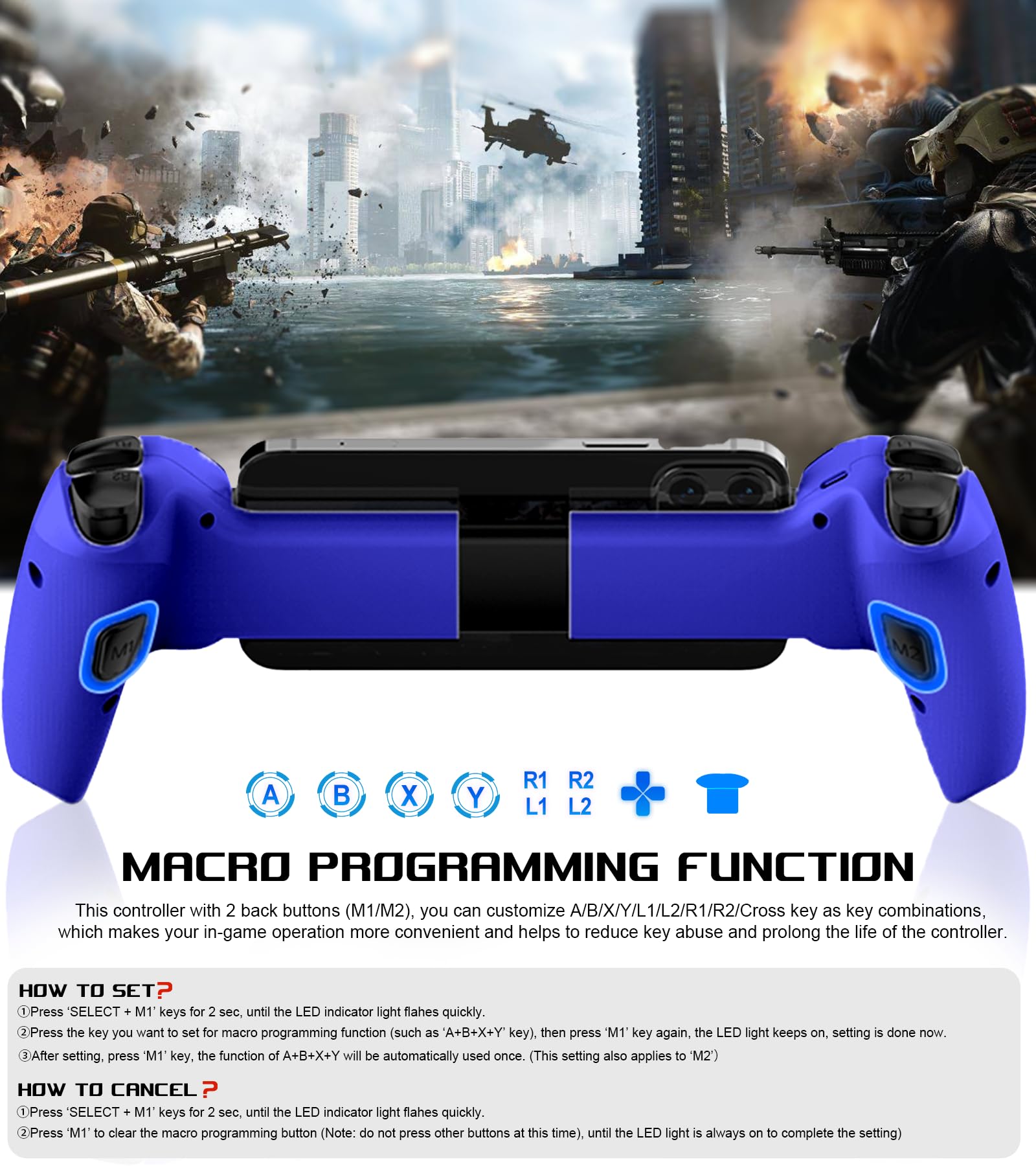 arVin Mobile Gaming Controller für iPhone/Android/Tablet/Switch/PS4/PC,Ersatz für PS Portal,Kabelloses Gamepad mit Hall-Effekt Joysticks/Hall Trigger/Turbo