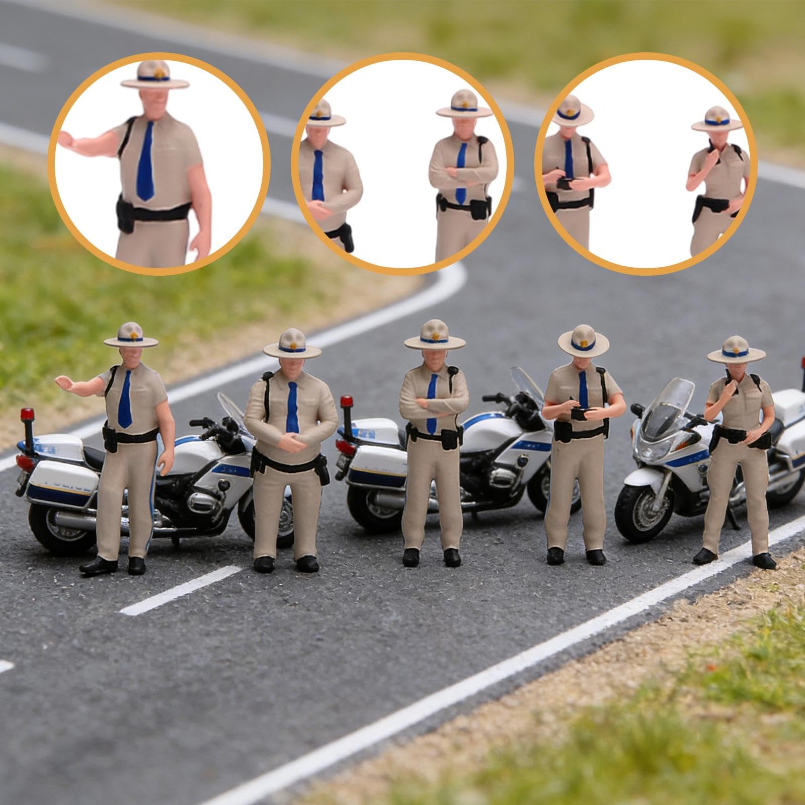 1/64 フィギュア 日本警察官 ジオラマ用 ミニチュア 5体 Bセット Amazon.co.jp: MotiveTech 1/64スケールの警察官フィギュア5体セット