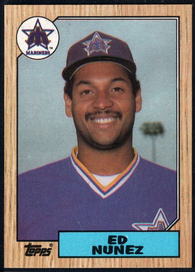 Amazon.com: 1987 Topps Baseball #427 Edwin Nunez Seattle Mariners