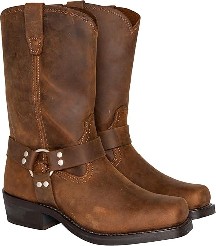 Cody James Arnés para hombre Boot Punta Cuadrada Marrón 9 D, Marrón