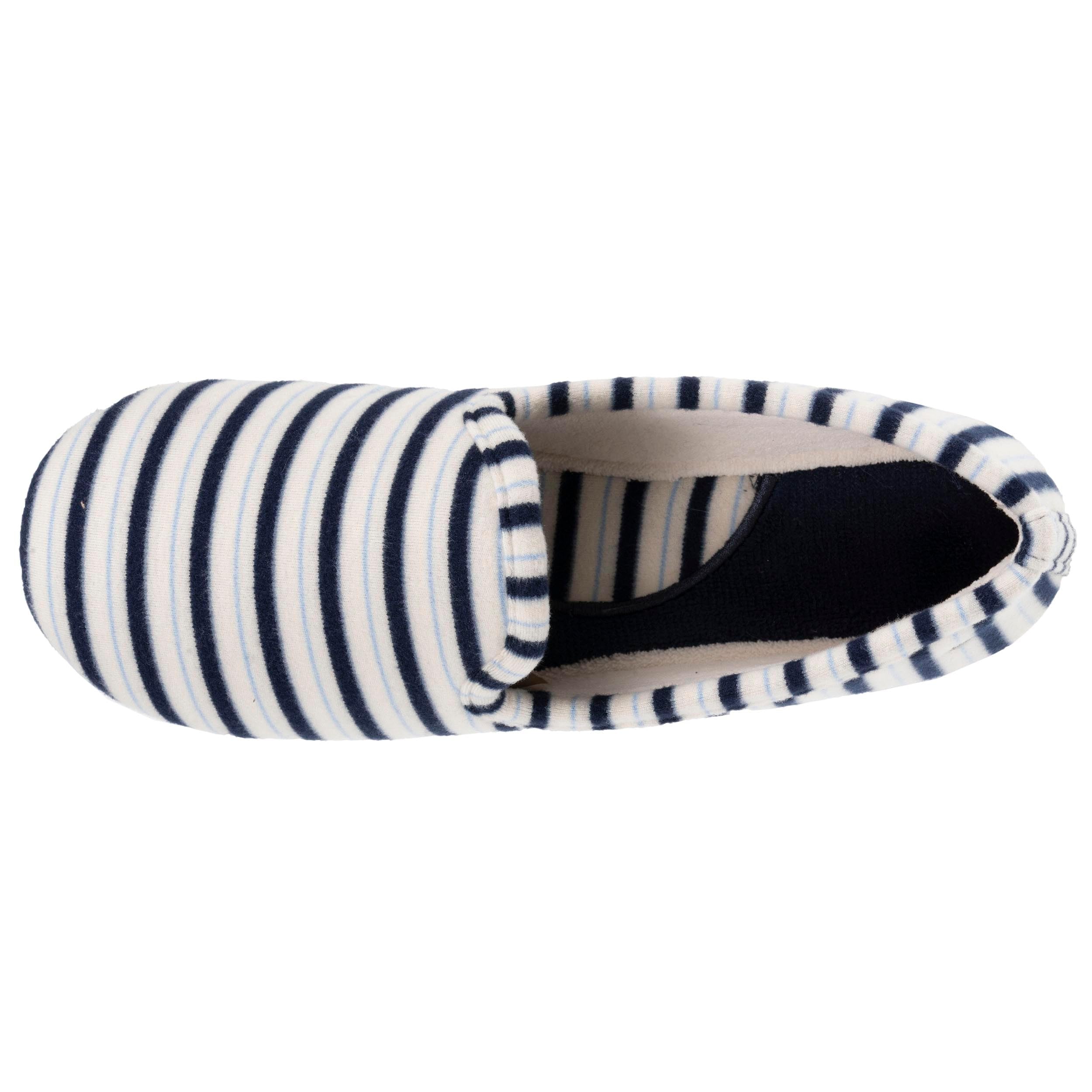 Isotoner Zapatillas Charentaises - Plantillas ergonómicas muy cómodas para mujer, de jersey orgánico, color azul