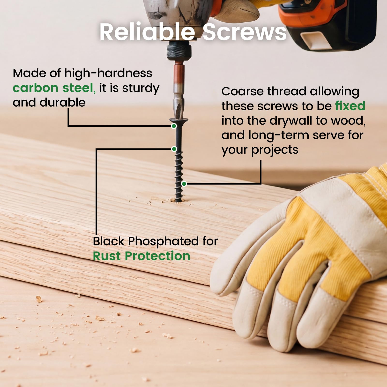 Meite Drywall Screws #8 - 2-1/2" - 93 Count -3 Meite Drywall Screws #8 - 2-1/2" - 93 Count -3