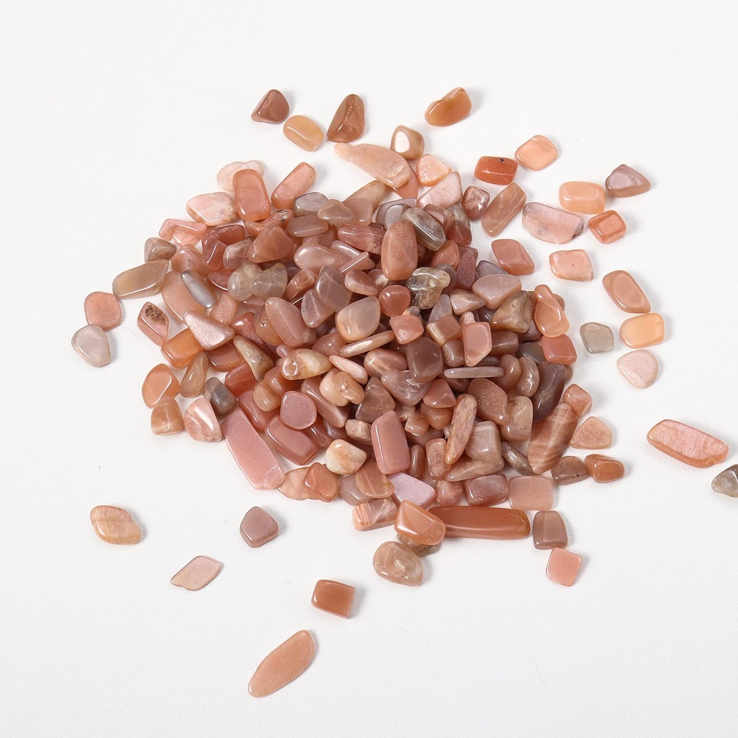 Sunstone Crystal Chips Bags - Undrilled Sunstone Gemstone Chips - Sunstone Crystal - Healing Crystals Chips Bulk - Crystal Gemstones for Crafts - American Seller (1 LB)