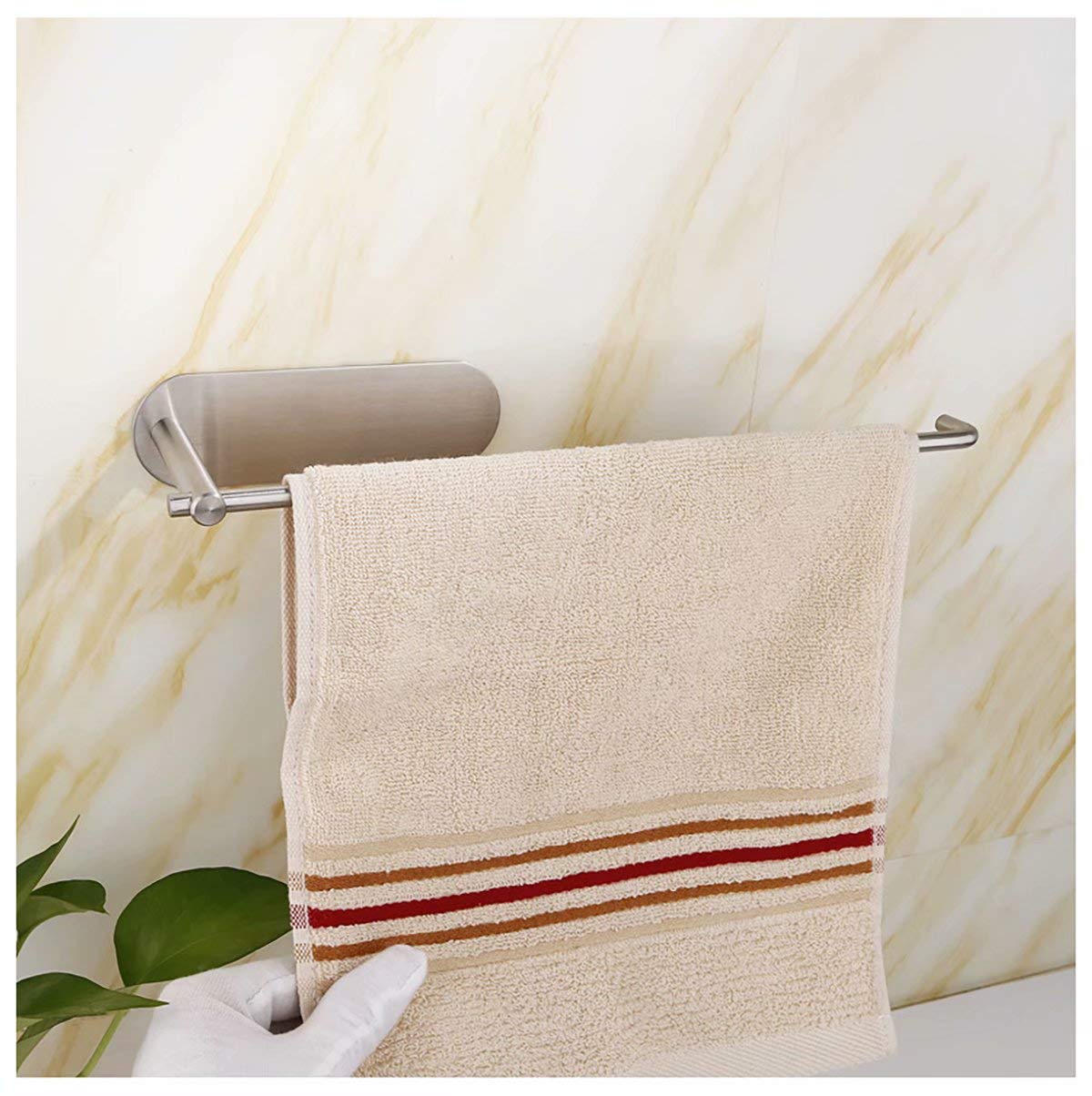 Yeebeny Papierhandtuchhalter Unter Dem Schrank - Selbstklebender Edelstahlhalter In Rot Für Küche Und Bad