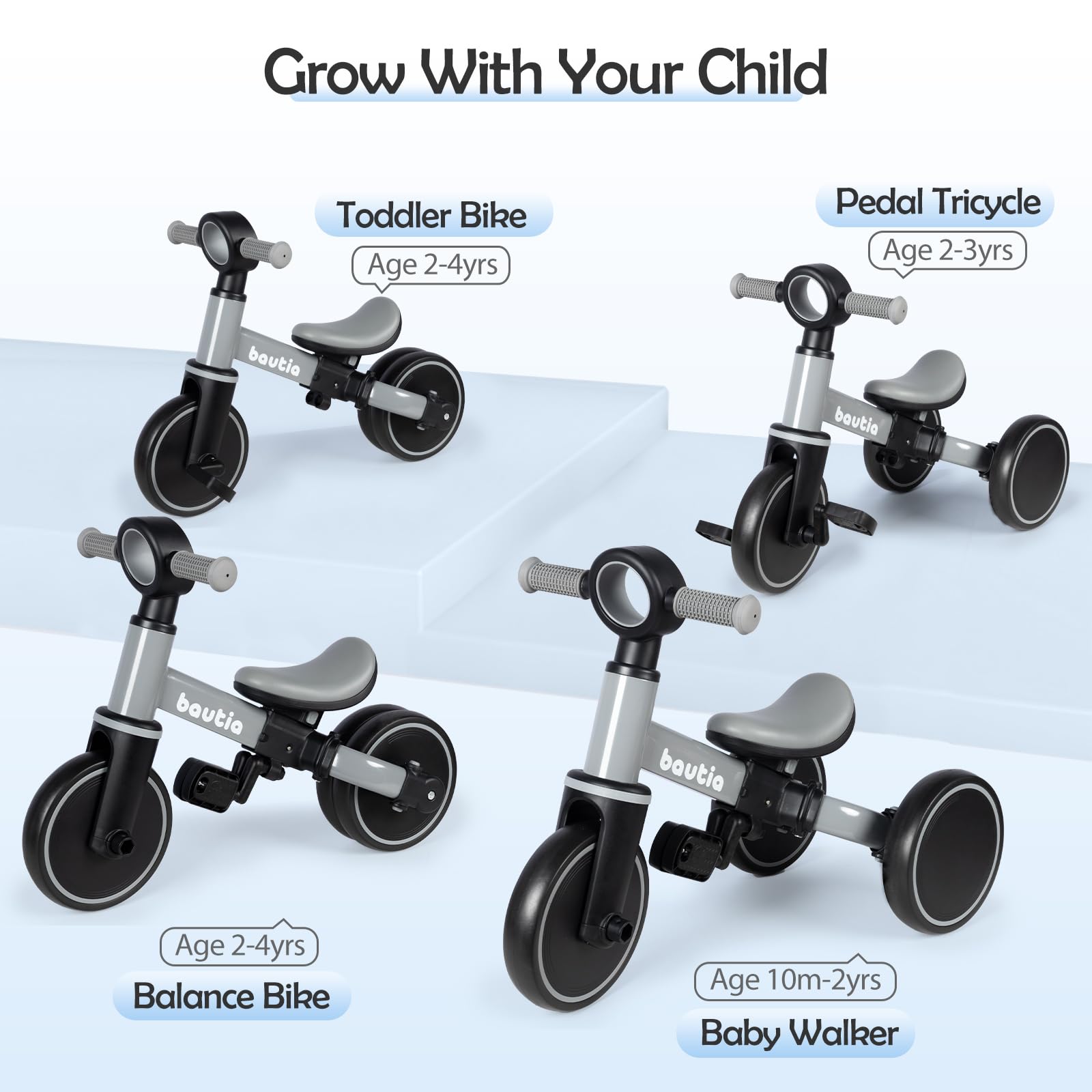 Amazon.co.jp: Bautia 三輪車 幼児用 1~4歳 キッズバイク 男の子
