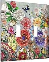 Vista 84 de Puerta de castillo de madera de mediados de siglo, estilo griego, cubierta de interruptor de luz de palanca individual, placa decorativa de pared