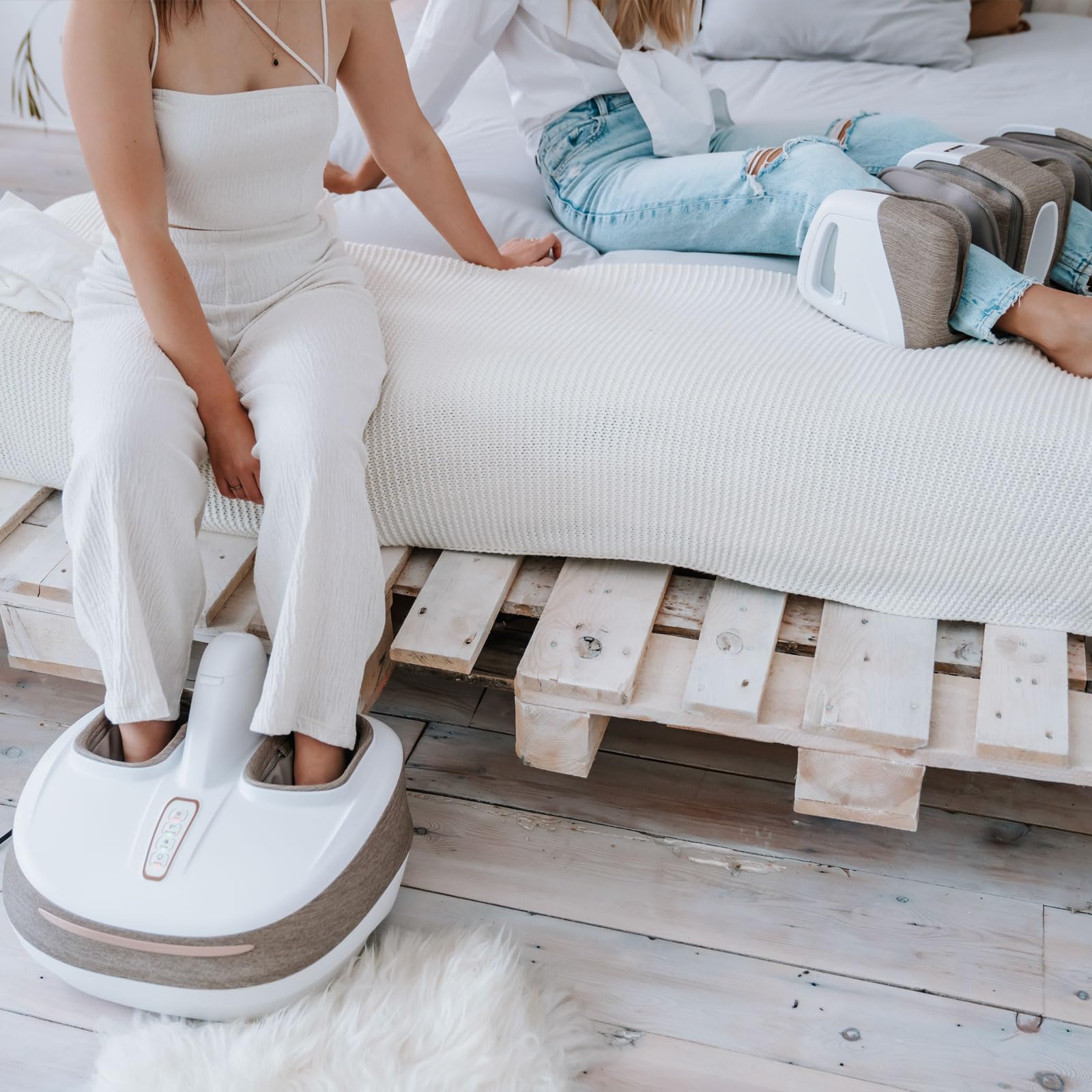 Medivon - Masseur Pieds Mollets Perseus MV-PERSEUS - Shiatsu Chauffant Compression Air 3D - Réflexologie Plantaire 3 Intensités - Soulagement Jambes Lourdes