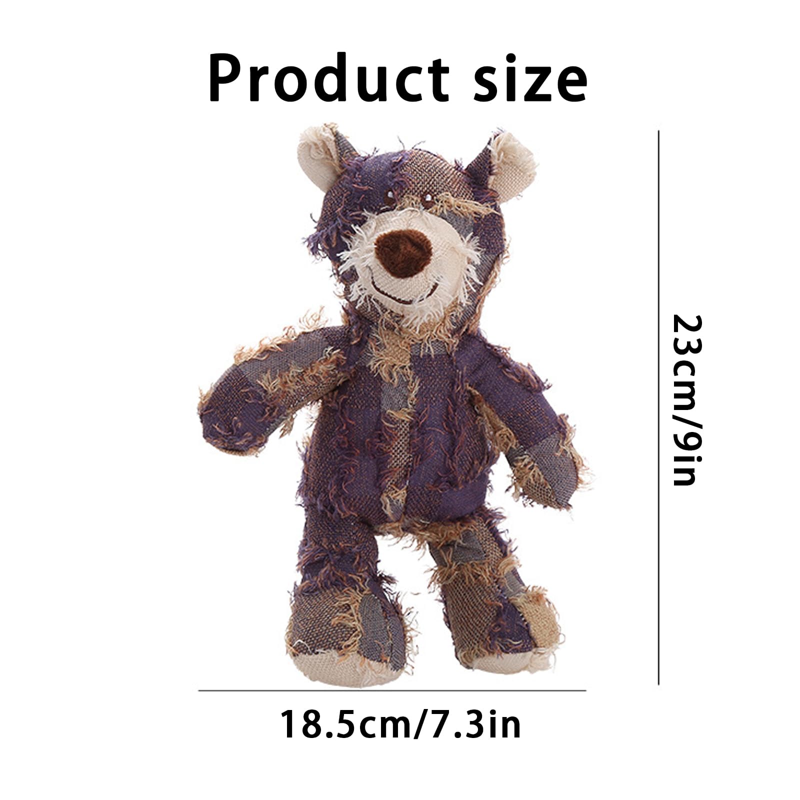 GWAWG Indestructible Robust Bear Dog Toy,Resistant Squeaky Dog Toys,Robust Bear Dog Squeak Chew Toy,Upgraded Indestructible Dog Toys,dogs biting petsboro robust bear chew toys (purple) - Image 2