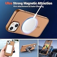 Vista 1306 de SUPFINE Funda magnética para iPhone 11 (compatible con MagSafe) (protección contra caídas de grado militar), translúcida mate a prueba de golpes