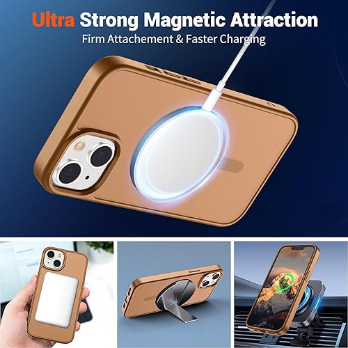 Miniatura 1306 de SUPFINE Funda magnética para iPhone 11 (compatible con MagSafe) (protección contra caídas de grado militar), translúcida mate a prueba de golpes