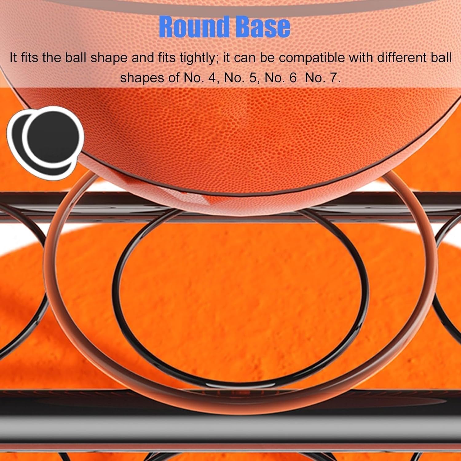 4-Tier Rolling Sports Ball Storage Rack with Lockable Wheels, Metal Organizer Cart for Basketball Soccer Gym Garage (Black)