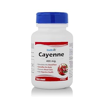 HealthVit Cayenne 450 mg, 60 Capsules - image, photos