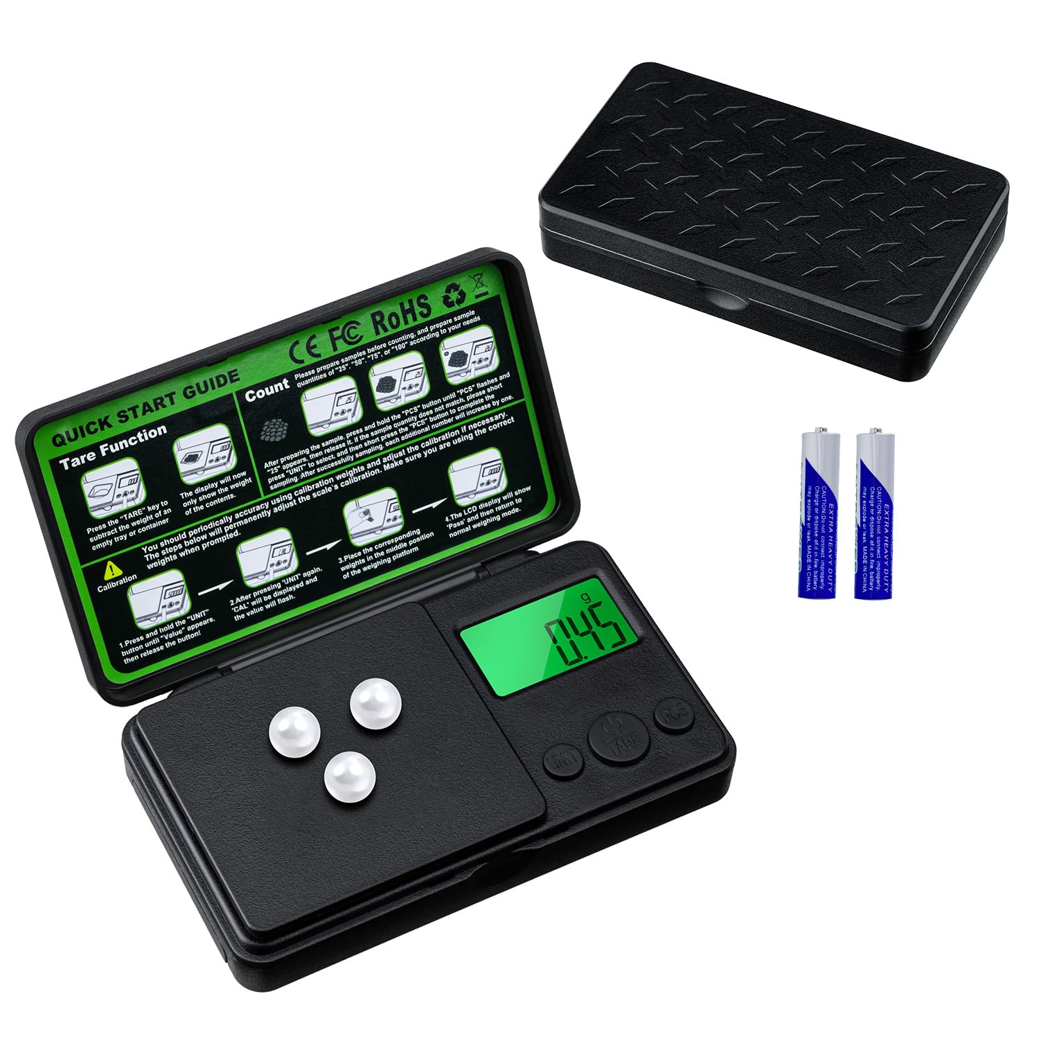 500g/0.01g Bilancia di Precisione, Bilancia Digitale Grammi con Funzione di Tara e 7 Unità di Misura,Mini Bilancia Tascabile Portatile per Gioielli Cucina,Bilancino di Precisione Digitale