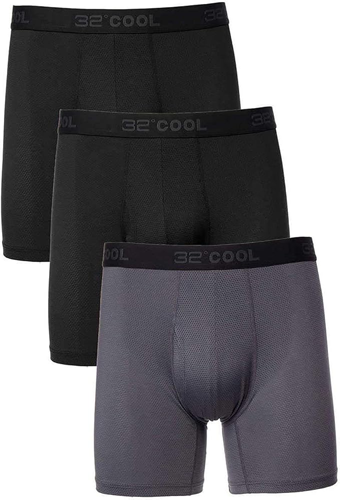 32º DEGREES Mens 3 Pack Active Mesh Boxer Brief