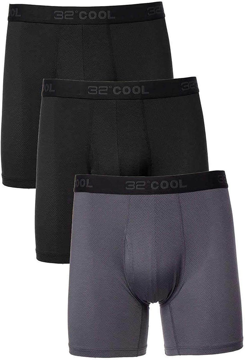 32 Degrees Cool Mens 3 Pack Comfort Mesh Boxer Briefs