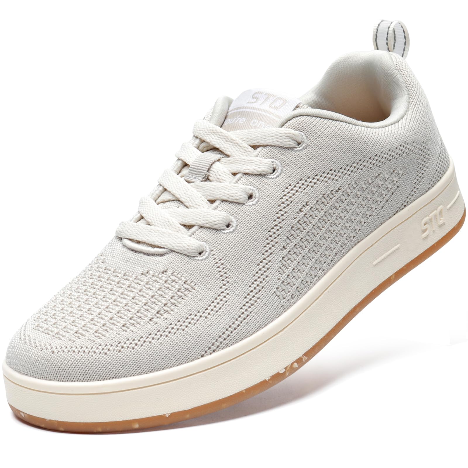 STQ Womens Lace Up Fashion Sneakers Business Casual Shoes | Breathable Mesh Upper Walking Shoes