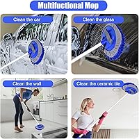 Vista 3 de Cepillo de lavado de automóvil de 62 pulgadas con mango largo y cepillo de lavado de autos, kit de cepillo de limpieza de microfibra para automóvil