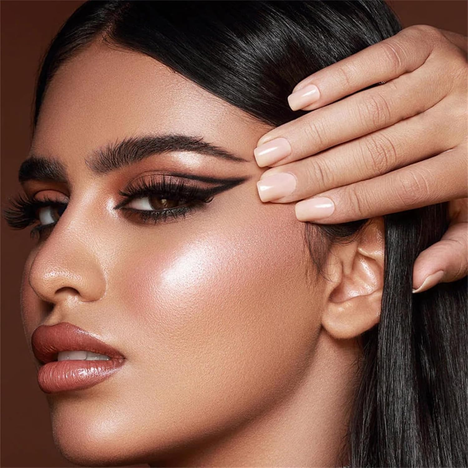Lazy Eye Shadow Eyelash Patch, 2025 New 3-in-1 Waterproof Colorful Eyes Makeup Stickers, Self-Adhesive Fast Eyes Makeup Stickers with False Lashes, Shadow, Eyeliner for All Eye Shapes (B#)