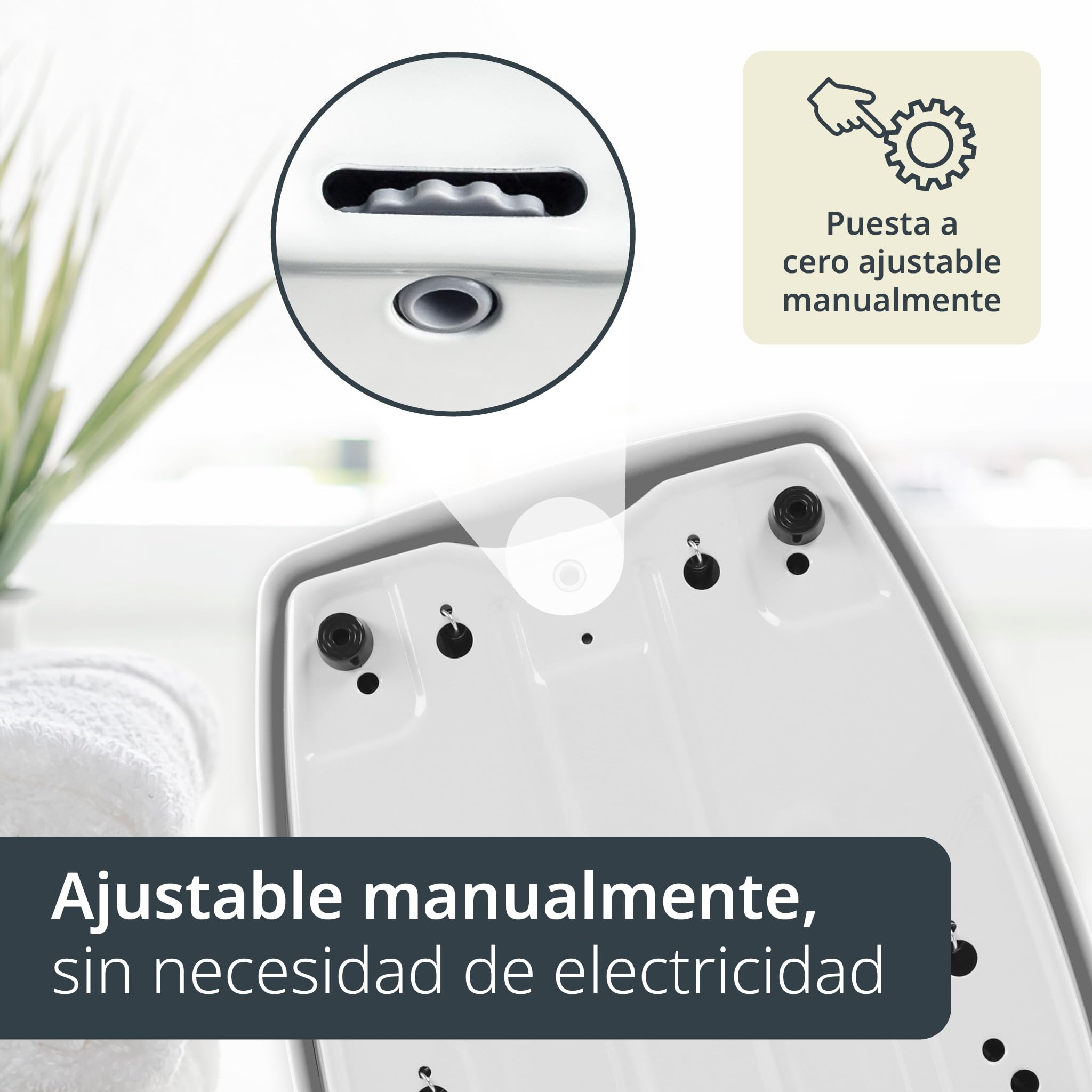 ADE Báscula mecánica de baño | aspecto retro | superficie de pesaje antideslizante | báscula personal analógica | dial grande y fácil de leer | sin pilas | hasta 136 kg | negra