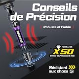 GEINXURN Pozidriv - Set di punte per cacciavite Pozidriv, 25/50/75/150 mm, PZ1 PZ2 PZ3, con attacco esagonale da 1/4", in acciaio S2, con 1 supporto per punte da 60 mm, codice colore ultra - 5