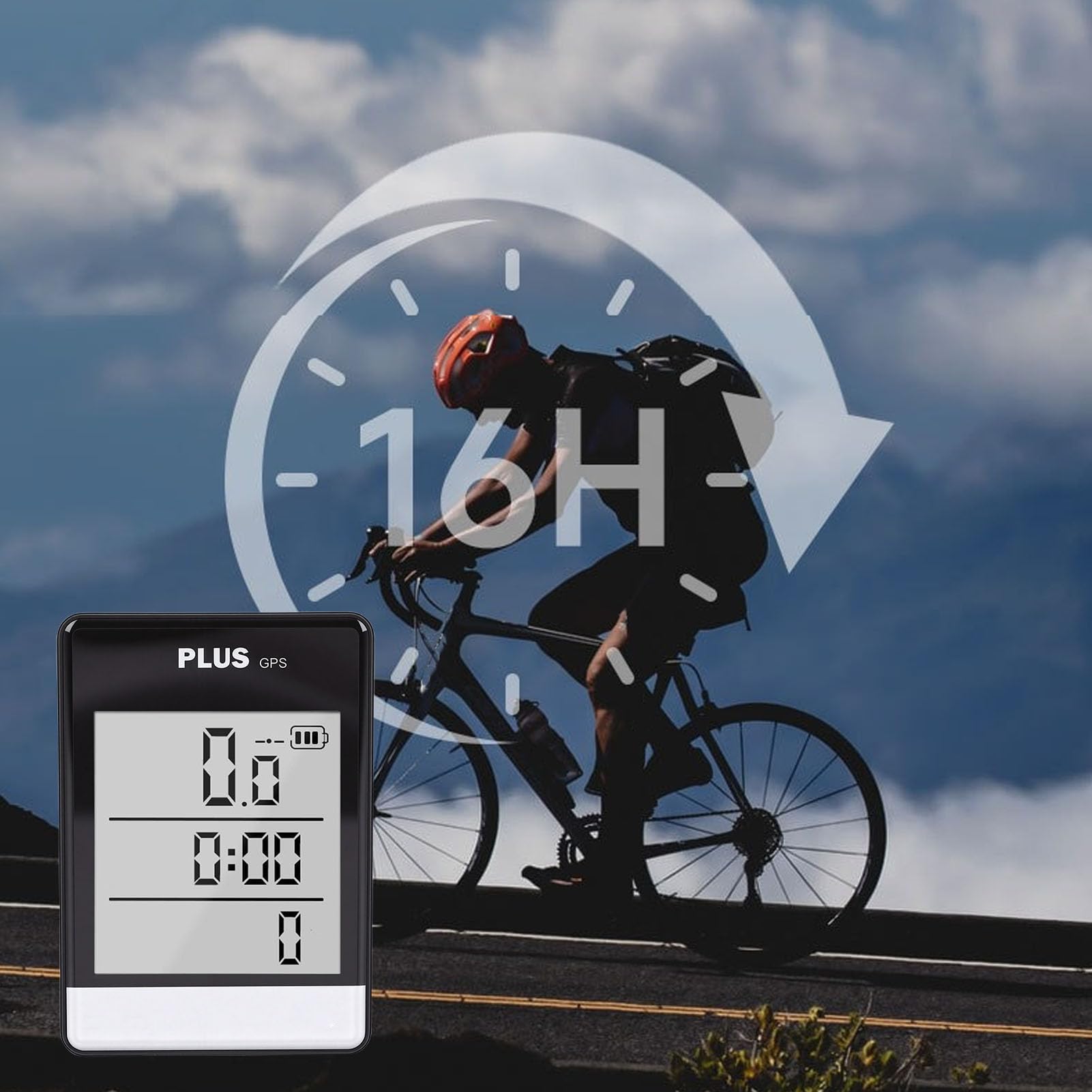 Computer da Bici GPS, Computer da Ciclismo Wireless con Schermo Retroilluminato da 3,26 Pollici, Contachilometri Contachilometri Impermeabile IPX6 Tracker da Ciclismo