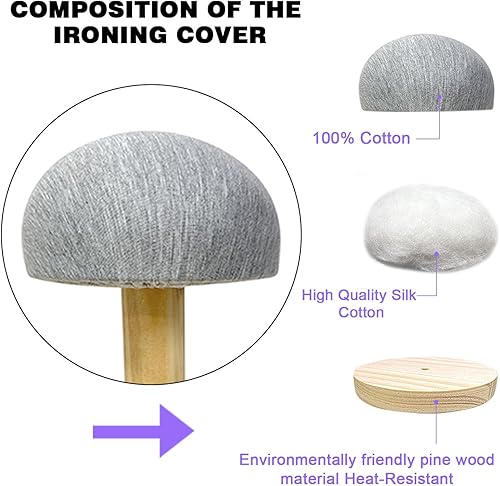 Miniatura 2 de La tabla de planchar de madera del sujetador se utiliza para sujetadores, camisas, collares, puños y sombreros, la mini tabla de planchar pequeña