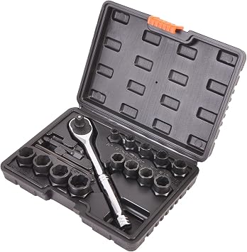 13-Piece 3/8 Inch Drive Bolt & Nut Remover Set, Alloy Steel