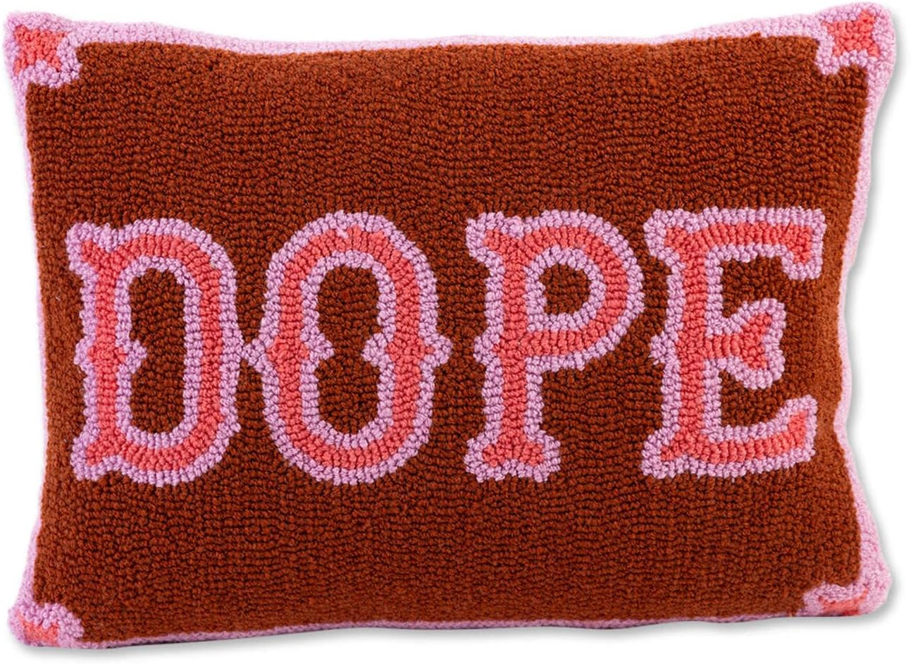 FURBISH Hook Decorative Throw Pillow - Slay - 9"x16" - Small Embroidered Designer Pillow for Living Room, Couch, Sofa, Chair & Bed - Eclectic Home Decor